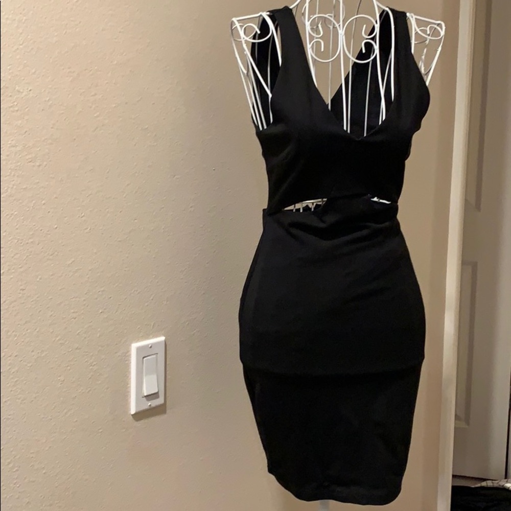 Little black peek a boo slits